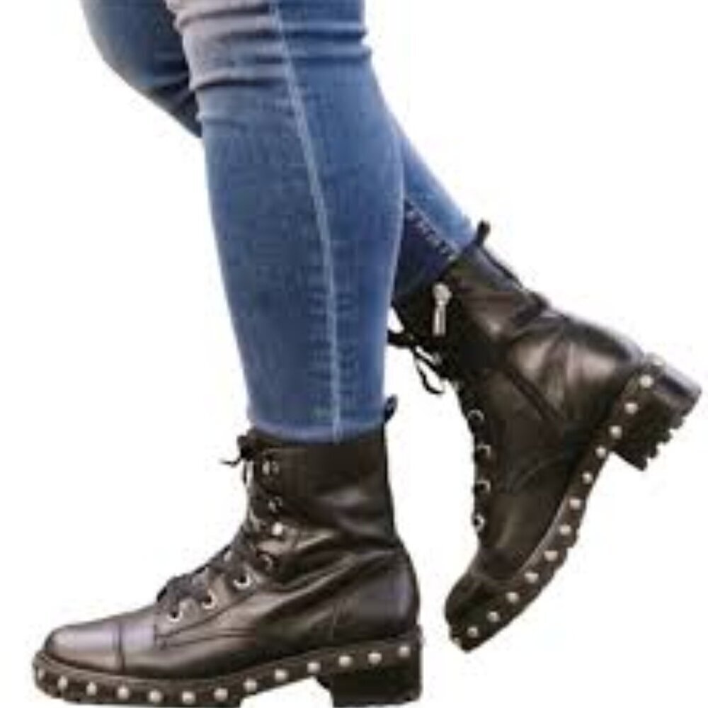 NWT Schutz Studded Leather Women Boots Size 7